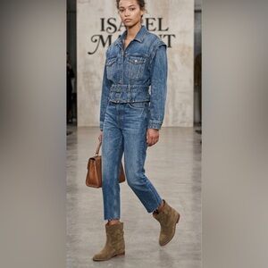 Authentic Isabel Marant suede leather designer ankle boots sz 9.5 Euro 39.5